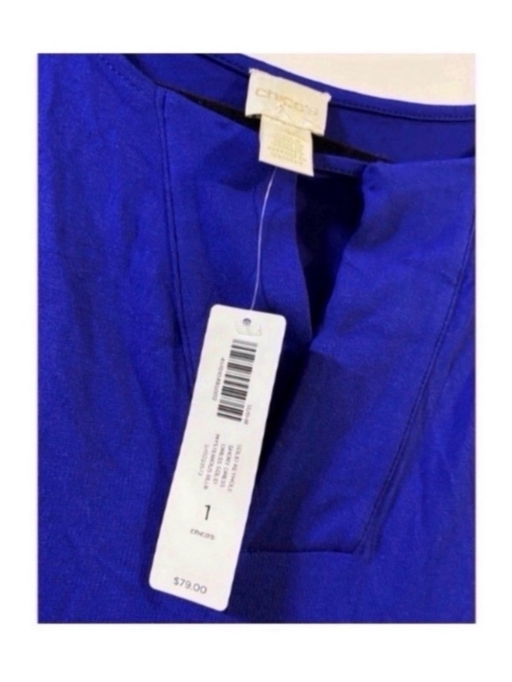CHICO’S Royal Blue Swing T Shirt Dress Size Medium New! - Picture 5 of 7